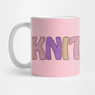 Knitting Lover Wool Letters Mug